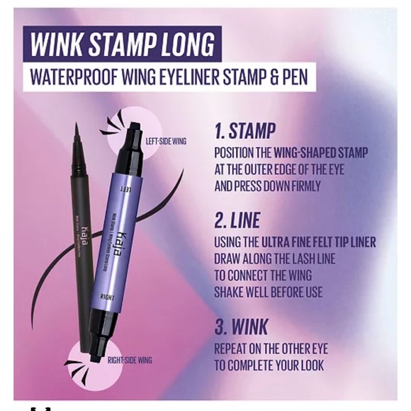 Kaja Wink Stamp Long Waterproof Wing Eyeliner Stamp & Pen in black - Picture 5 of 7